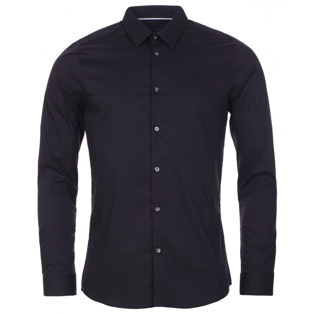 Mens Black Shirt – Slim Fit Cotton Shirt for Casual & Semi-Formal Wear ...