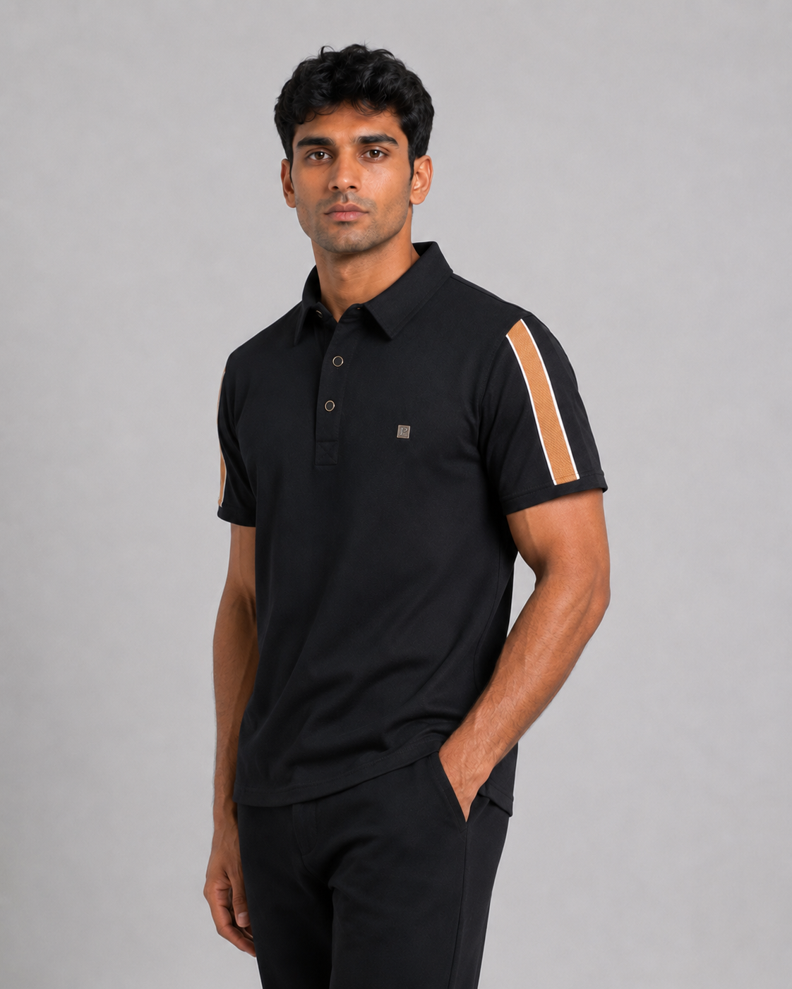Colorblock Panel Polo