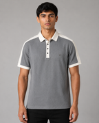 Popcorn Texture Colorblock Polo
