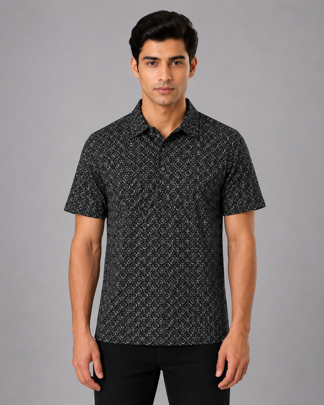 Bandhani Print Polo