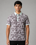 Velvet Embossed Typography Polo