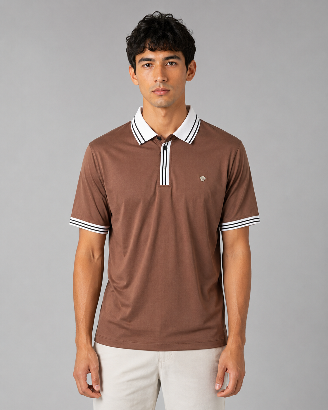 Contrast Collar Polo
