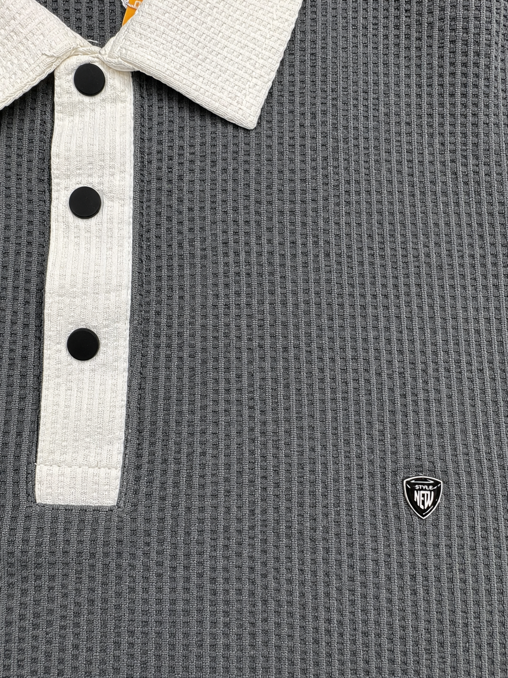Popcorn Texture Colorblock Polo