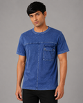 Acid Wash Denim Pocket T-Shirt