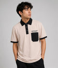 Contrast Pocket Peach Polo