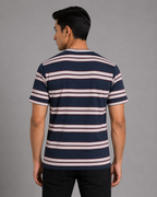 Multi-Stripe Crew Neck T-Shirt