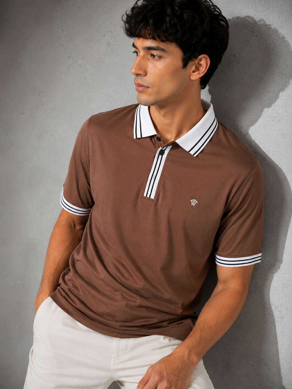 Contrast Collar Polo