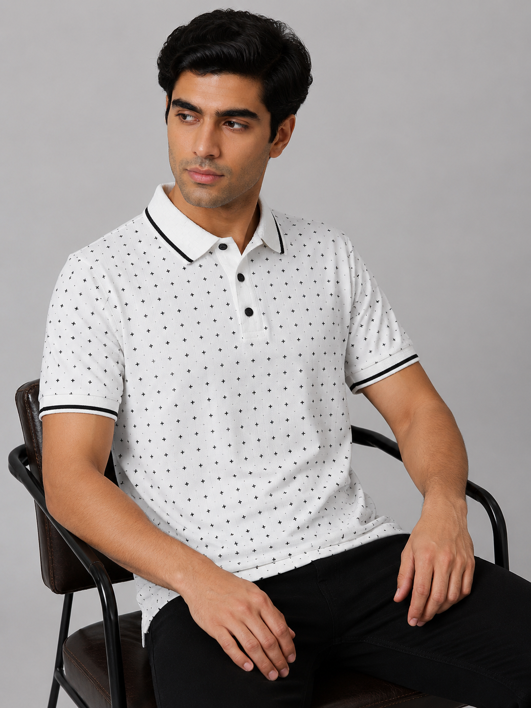 Cross Print AOP Polo