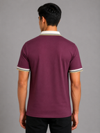 Colorblock Striped Chest Panel Polo