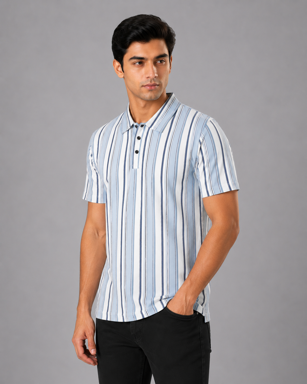 Multi-Stripe Polo