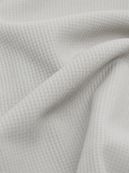 Stitchless Textured Zip-Neck Polo