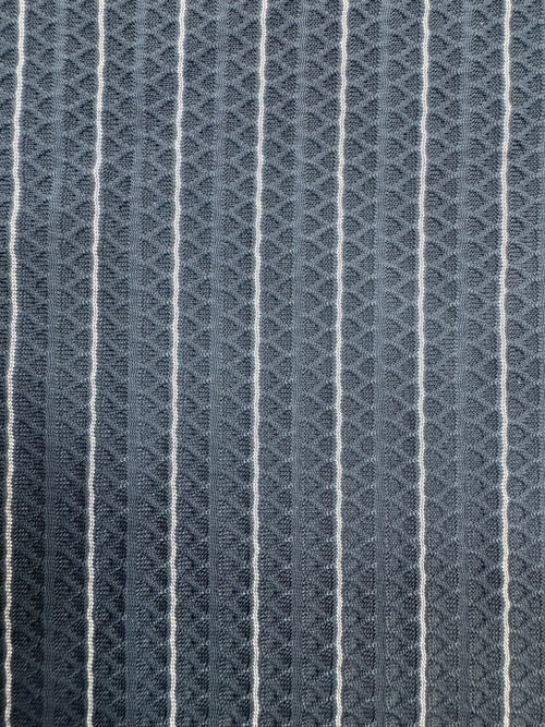 Seamless Pinstripe Zip-Neck Polo