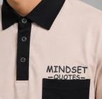 Contrast Pocket Peach Polo