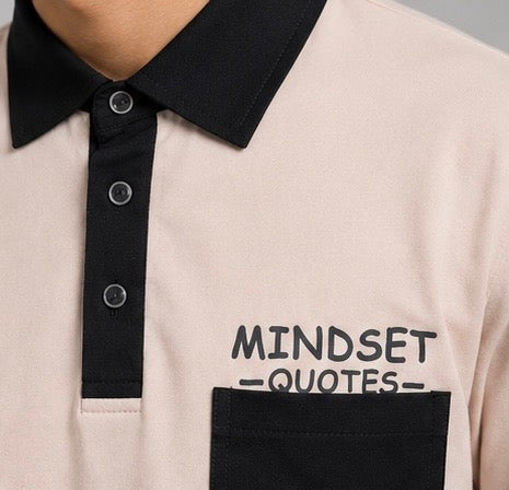 Contrast Pocket Peach Polo