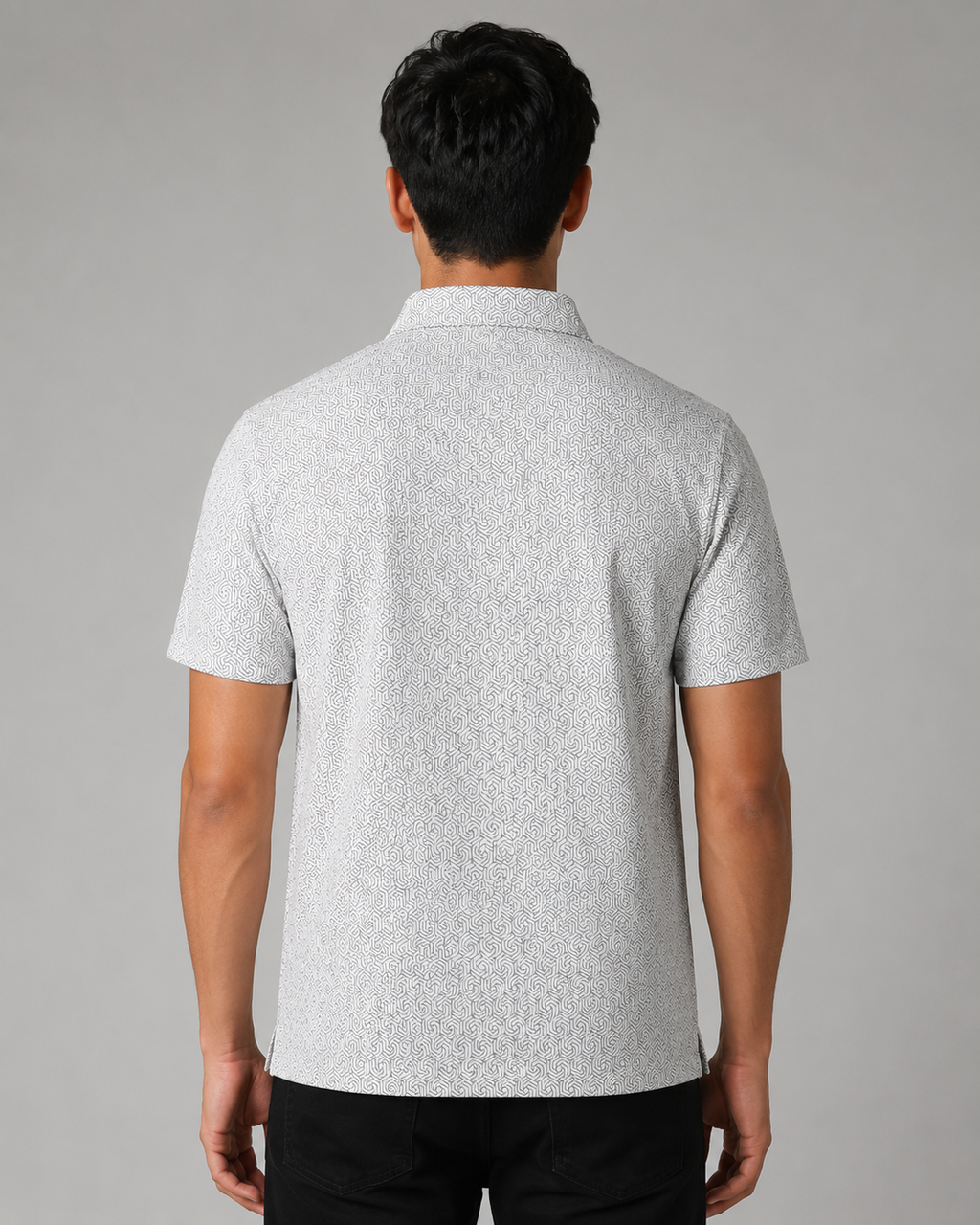 Geometric Print Polo