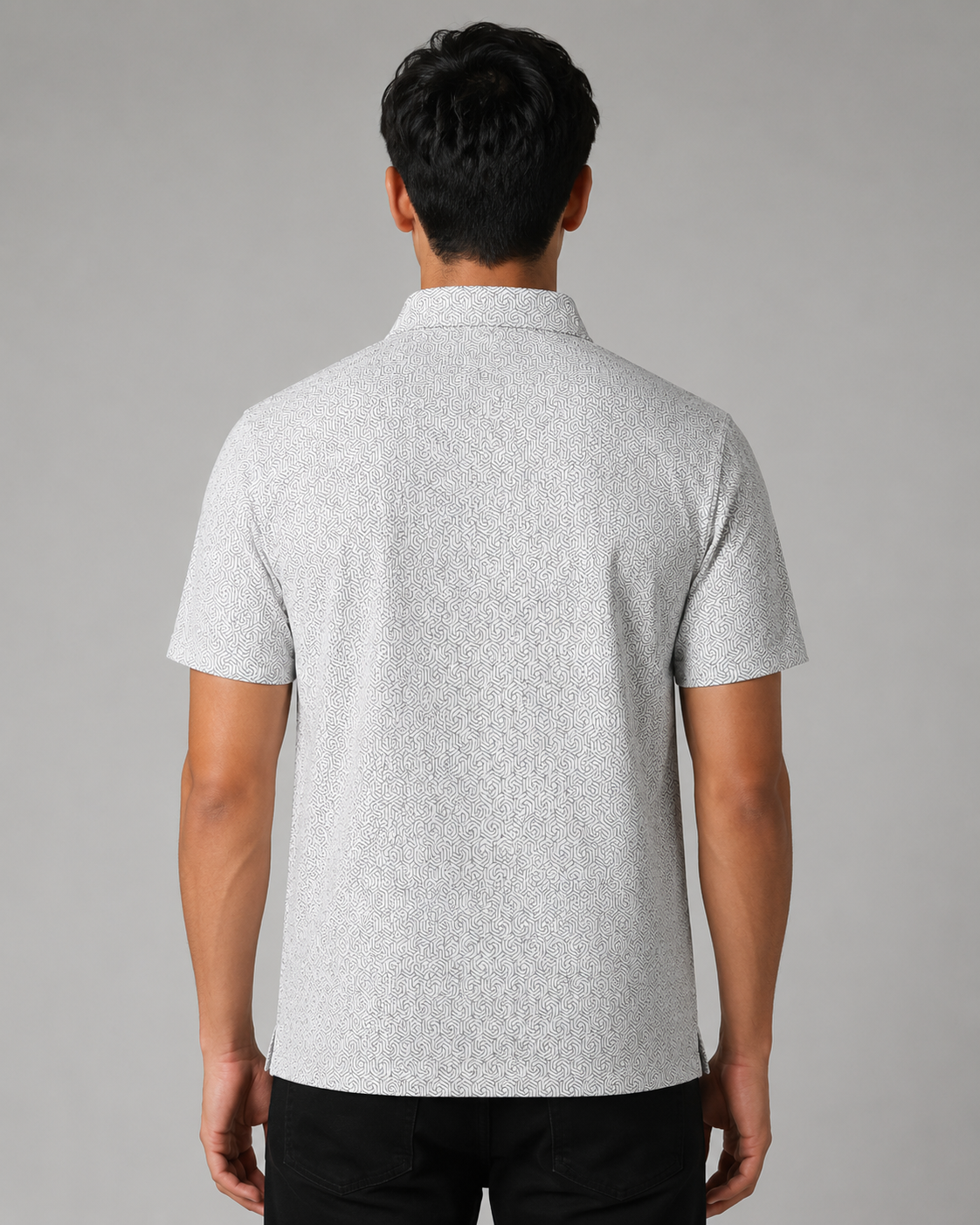 Geometric Print Polo