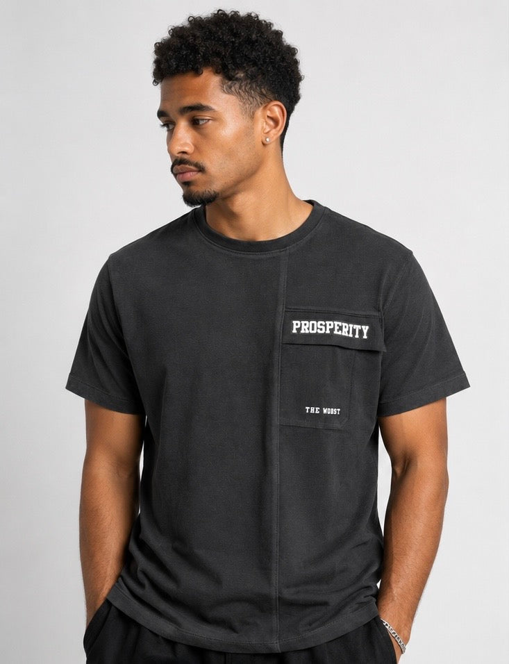 Prosperity Pocket Black tee