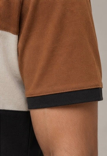 Cut & Sew Contrast Polo