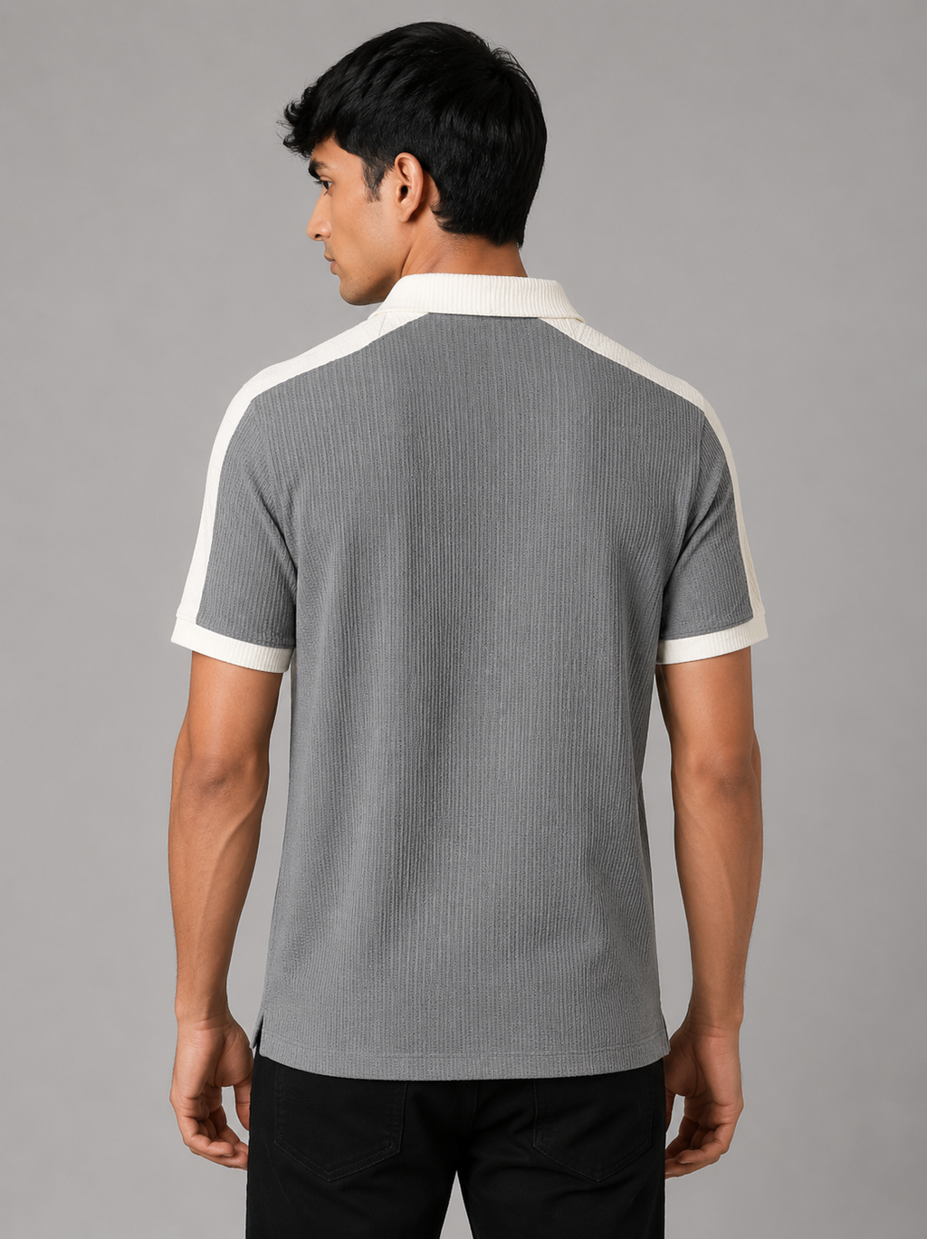Popcorn Texture Colorblock Polo