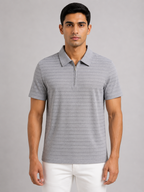 Stitchless Textured Zip-Neck Polo