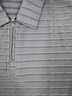 Stitchless Textured Zip-Neck Polo