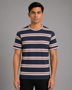 Multi-Stripe Crew Neck T-Shirt
