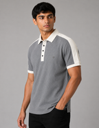 Popcorn Texture Colorblock Polo