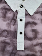 Velvet Embossed Typography Polo