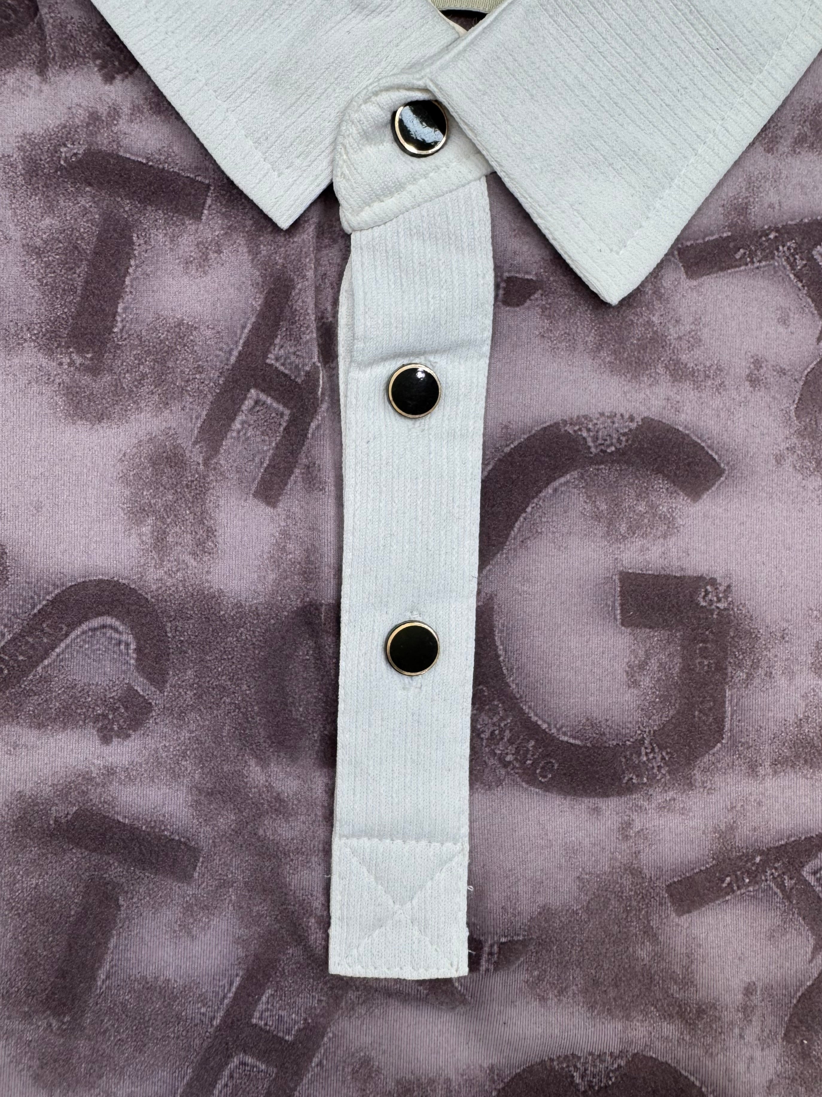 Velvet Embossed Typography Polo
