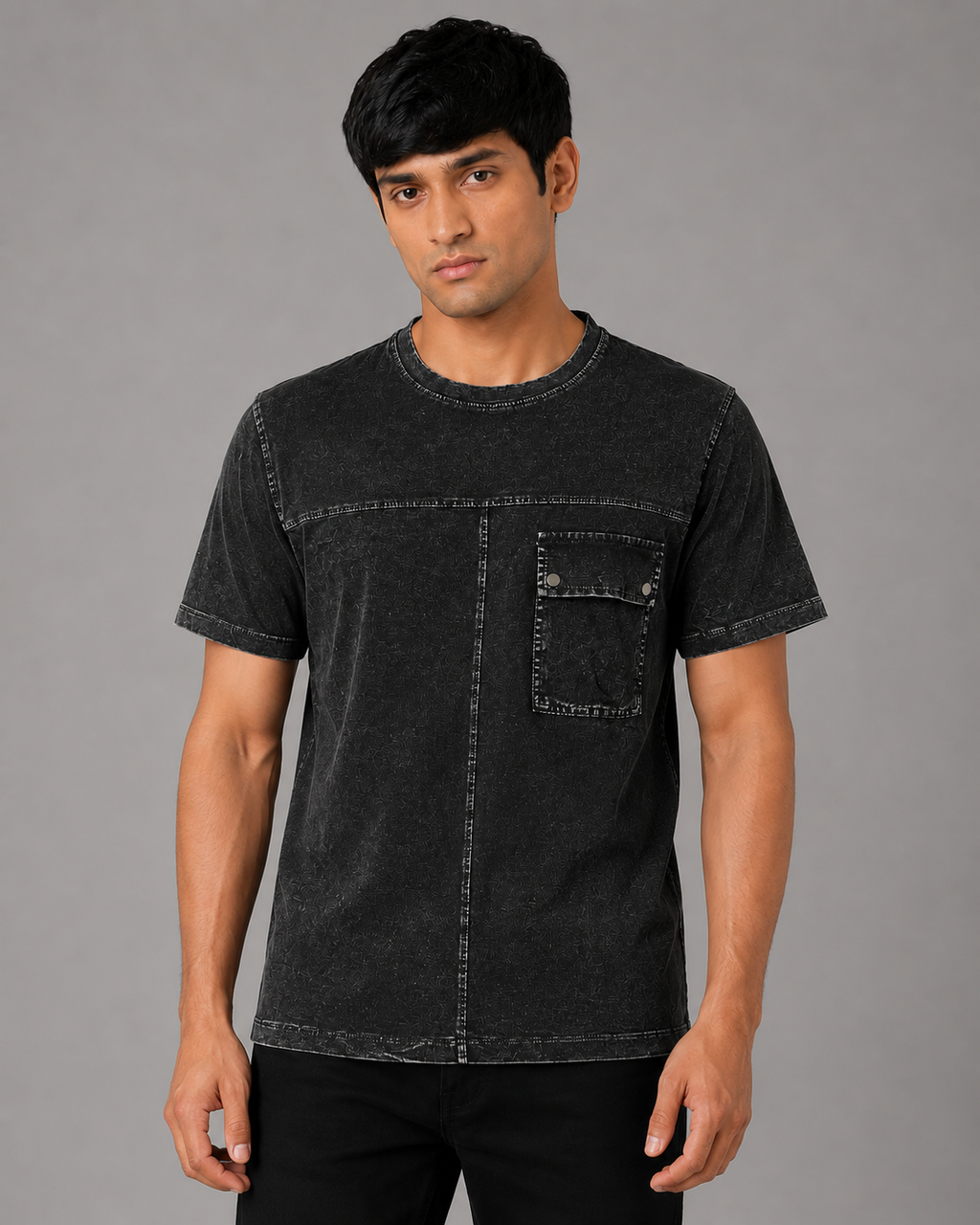 Acid Wash Pocket T-Shirt
