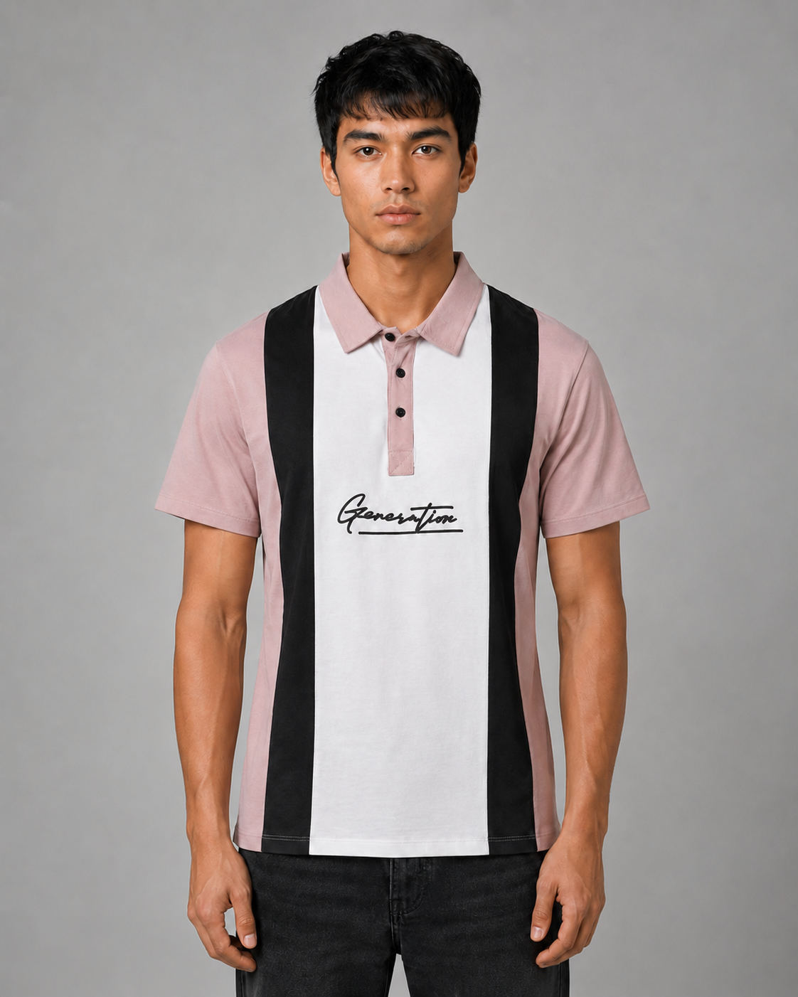 Colorblock Panel Polo