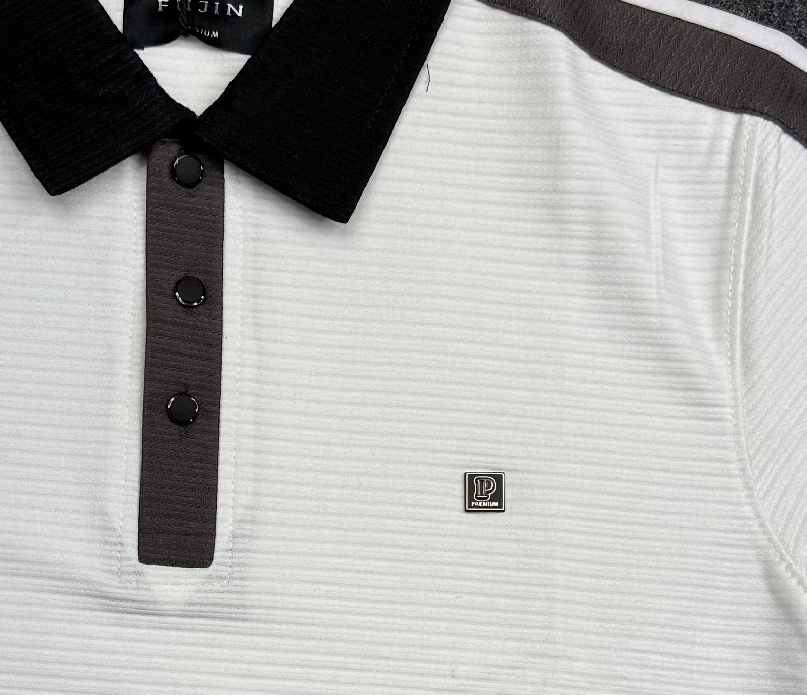 Contrast Eclipse Textured White Polo
