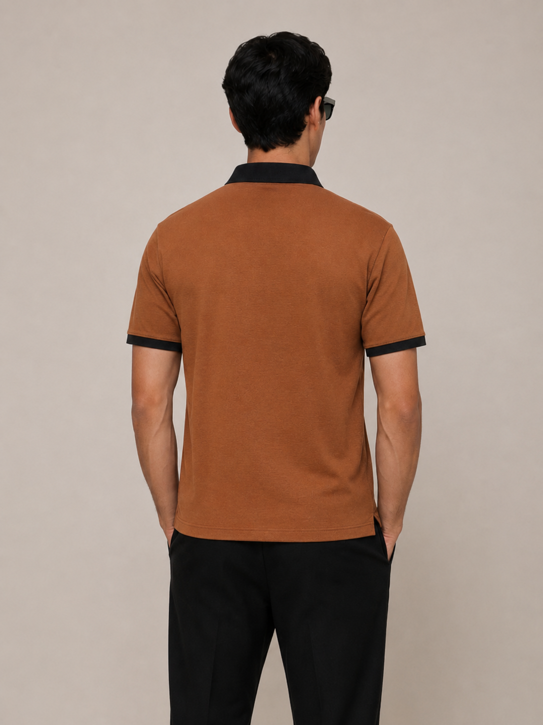 Cut & Sew Contrast Polo