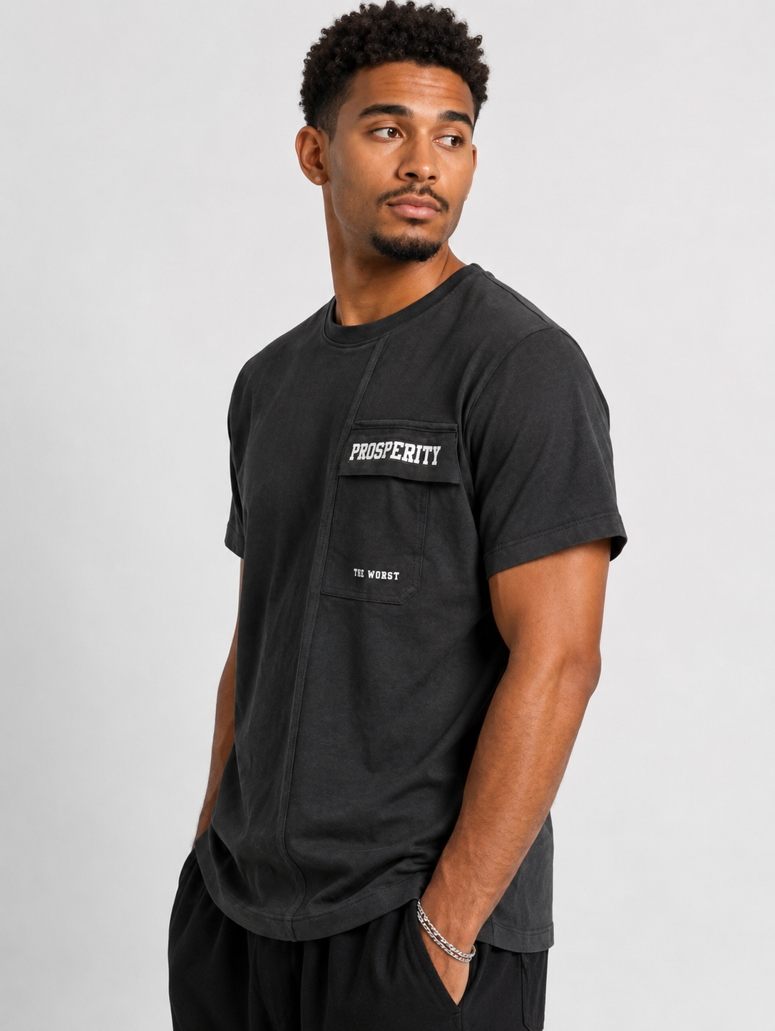 Prosperity Pocket Black tee