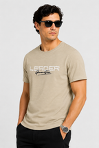 Waffle Textured Beige Tee