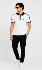 Contrast Eclipse Textured White Polo